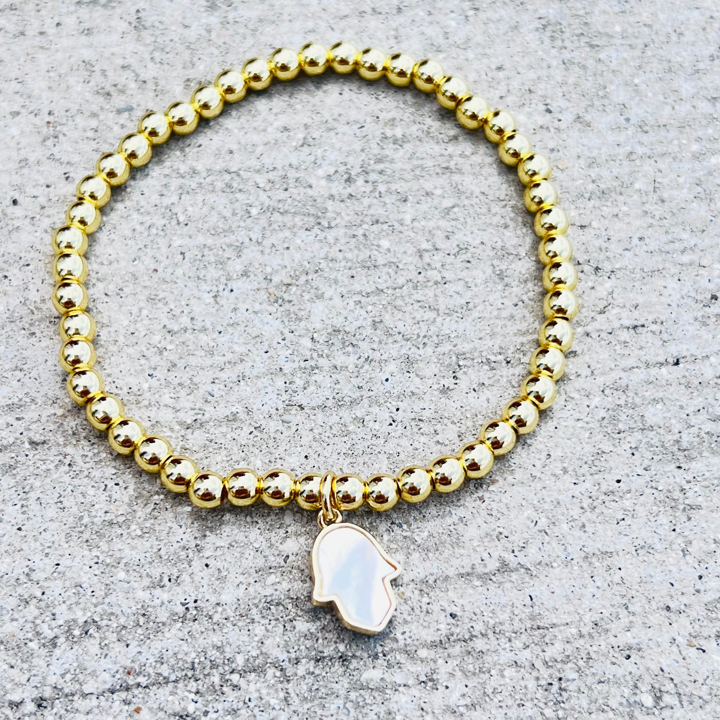 Mother of Pearl Hamsa Bracelet