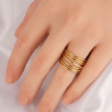Gold Stacked Ring