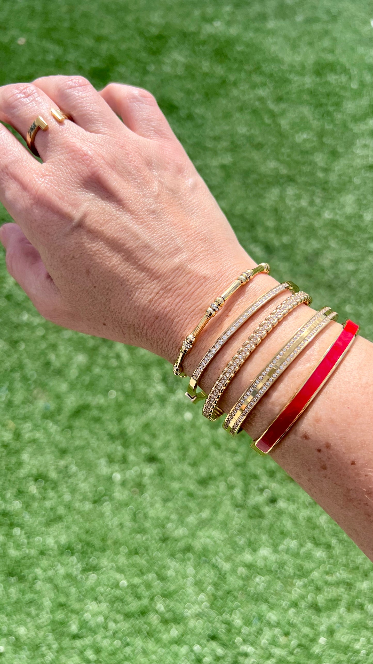 Double Pave Bangle